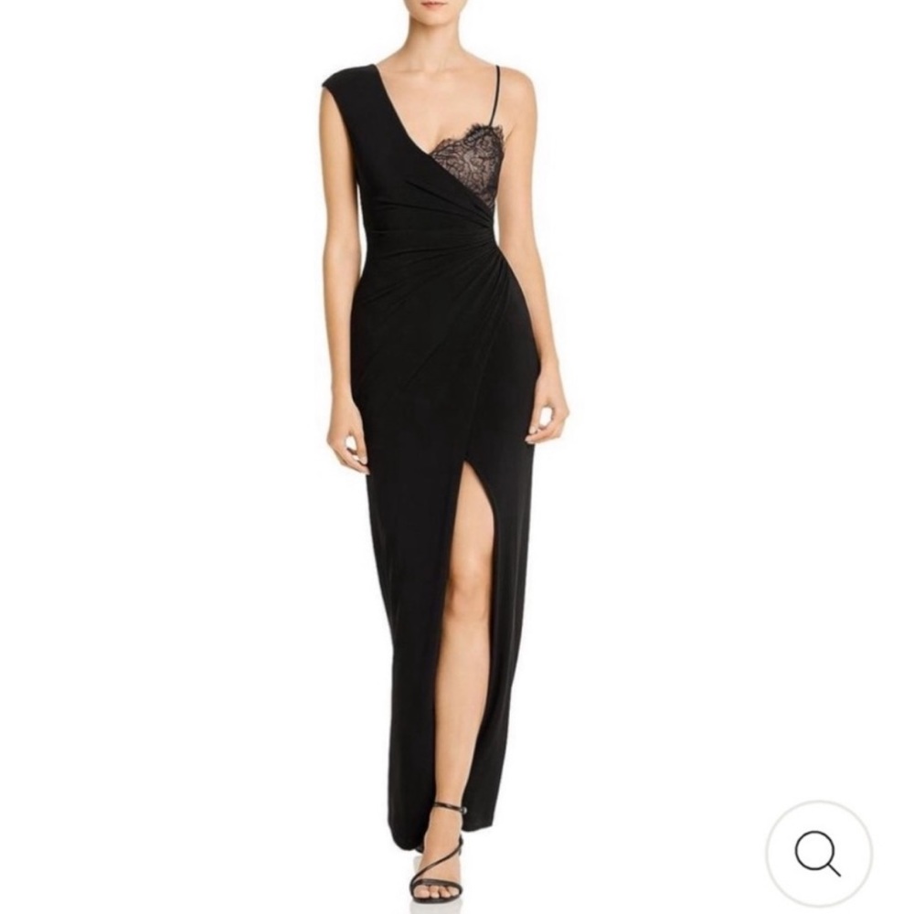 NWT BCBGMAXAZRIA Asymmetrical Black Dress
